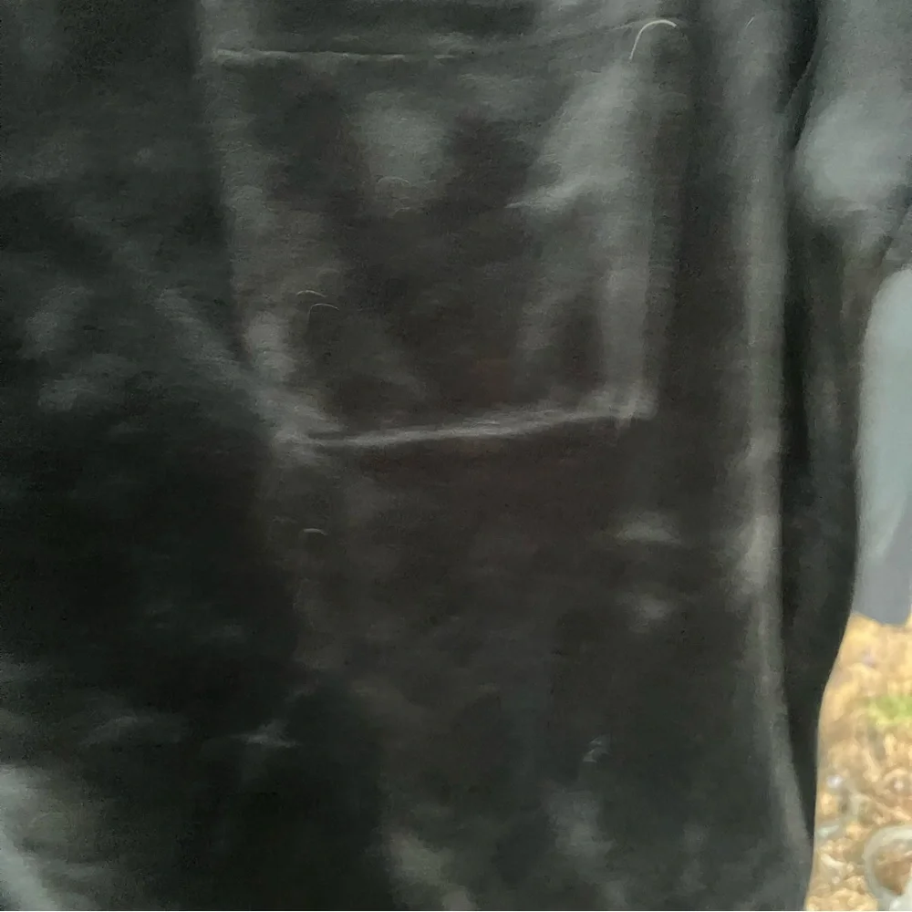 DKNYT Black Velour Pocket Tee Y2K‎ Soft Grunge Streetwear, Medium